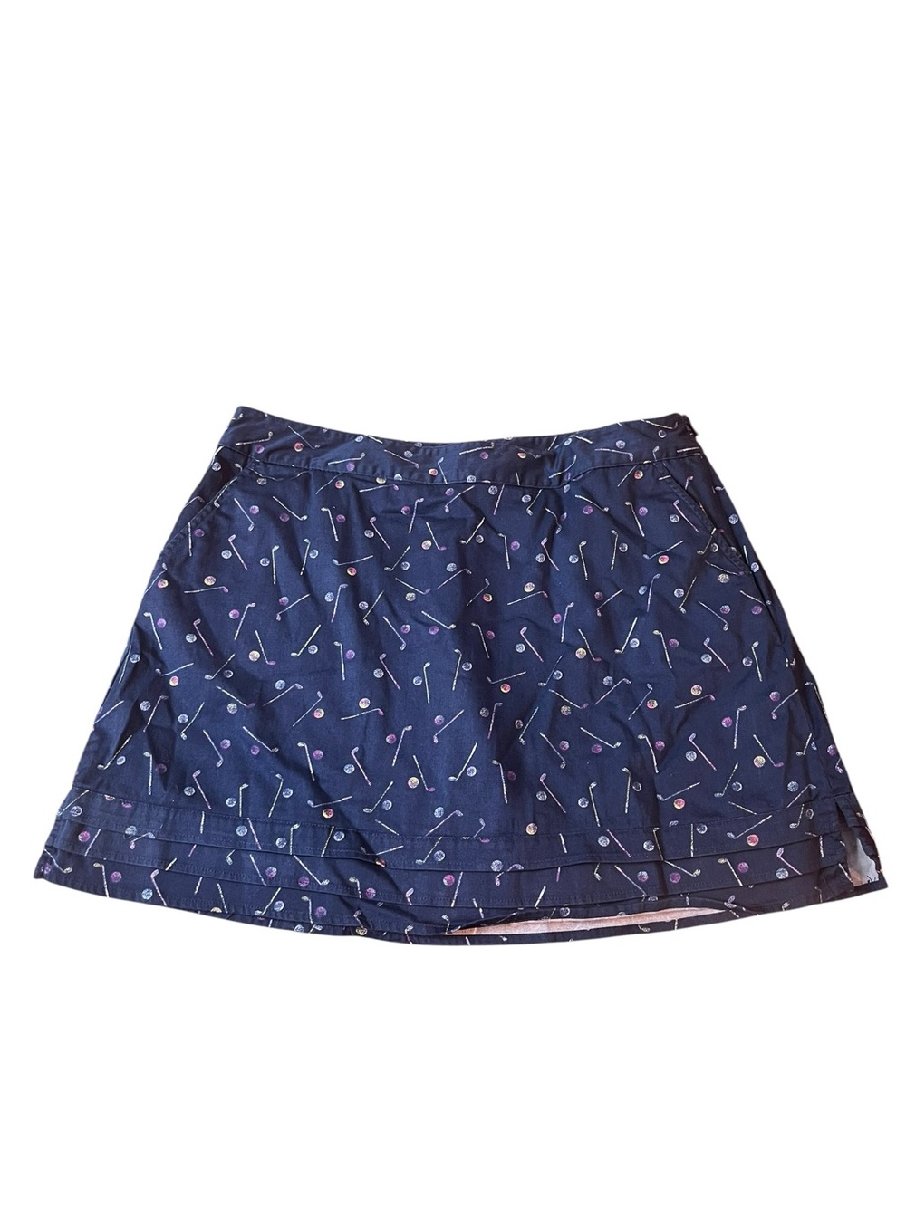Lady Hagen Women’s 12 Blue Golf Skort Patterned Athletic Preppy Sporty Golfcore